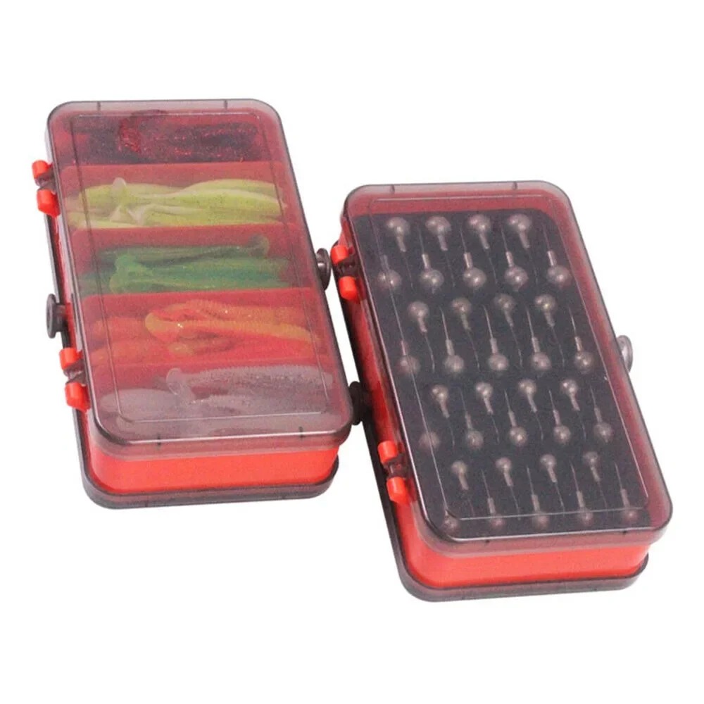 Fishing Lure Soft Plastic - Boîte à leurres portable double face